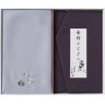 夏の贈り物お中元 刺繍入り金封包み&金封ふくさ 洛北 紫 金封包み：38×37cm、金封ふくさ：20×12cm