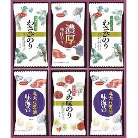 夏の贈り物お中元 味のりバラエティ詰合せ 白子のり 信州わさび使用わさびのり・丸大豆?油味海苔（各8切5枚）×各4、濃厚味付のり・紀州梅使用うめ味のり（各8切5枚）×各2