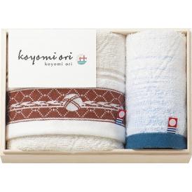 夏の贈り物お中元 フェイスタオル＆ウォッシュタオル(国産木箱入) 今治タオル フェイスタオル：33×75cm、ウォッシュタオル：33×30cm