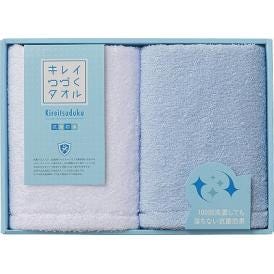夏の贈り物お中元 キレイつづく（抗菌加工）フェイスタオル2P 34×80cm