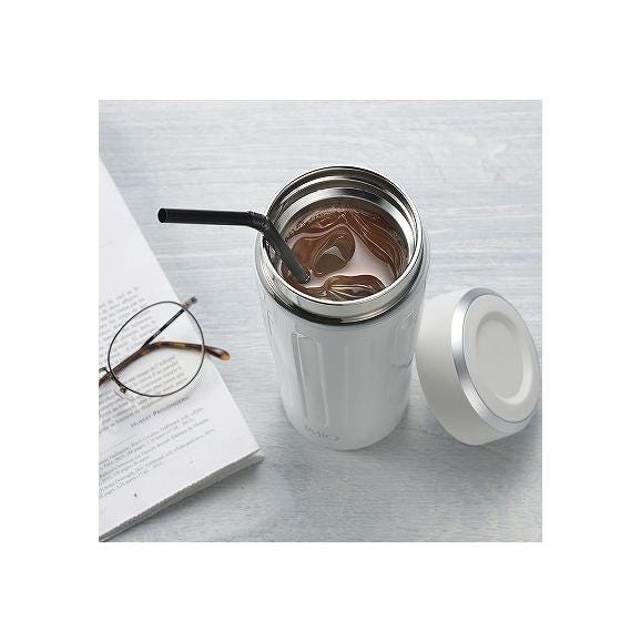 夏の贈り物お中元 ポータブルタンブラー360ml イミオ ホワイト 直径7.7×17.2cm ★保温効力：60℃以上（6時間）、保冷効力：11℃以下（6時間）02
