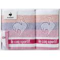 夏の贈り物お中元 ルコック ビッグロゴ スポーツタオル＆フェイスタオル le coq sportif ピンク スポーツタオル：32×110cm、フェイスタオル：32×80cm