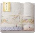 夏の贈り物お中元 バスタオル＆フェイスタオル 今治タオル パープル バスタオル：60×120cm、フェイスタオル：34×75cm