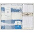 夏の贈り物お中元 バスマットS&フェイスタオル 凪 バスマット：40×55cm、フェイスタオル：34×82cm