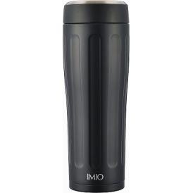 夏の贈り物お中元 ポータブルタンブラー480ml イミオ ブラック 直径7.7×21.2cm ★保温効力：65℃以上（6時間）、保冷効力：10℃以下（6時間）