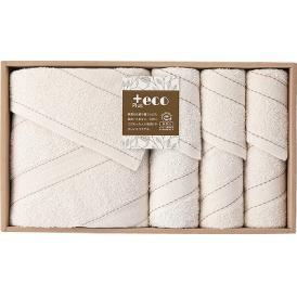 夏の贈り物お中元 泉州 +ecoバスタオル＆フェイスタオル3P バスタオル：60×120cm、フェイスタオル：34×80cm