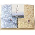 夏の贈り物お中元 愛媛今治 木箱入フェイスタオル2P 今治きらら 34×75cm