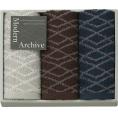 夏の贈り物お中元 フェイスタオル3P Modern Archive 34×70cm