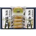 夏の贈り物お中元 日本茶こだわりセット「露」 袋布向春園本店 抹茶バウムクーヘン×5、宇治玉露（60g）・静岡上煎茶（80g）×各1