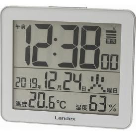 夏の贈り物お中元 デジタル電波置時計 スリーユニット ランデックス 12.3×13.9×3.4cm ★単4乾電池2本付