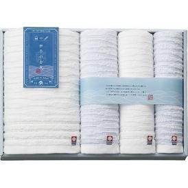 夏の贈り物お中元 タオルセット 伊予の白波 フェイスタオル（33×75cm）×2、バスタオル（60×110cm）・ウォッシュタオル（33×35cm）×各1