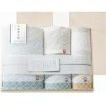 夏の贈り物お中元 タオルセット（国産木箱入） 和布小紋 フェイスタオル（34×75cm）×2、バスタオル（60×110cm）・ウォッシュタオル（34×30cm）×各1