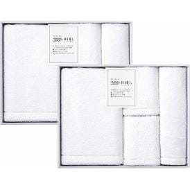 夏の贈り物お中元 HIBI.タオルセット（SUPER ZEROR） フェイスタオル（34×75cm）×4、バスタオル（60×115cm）・ハンドタオル（34×32cm）×各2