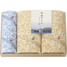 夏の贈り物お中元 愛媛今治 木箱入バスタオル2P＆ハンドタオル2P 今治きらら バスタオル：60×115cm、ハンドタオル：34×34cm