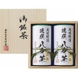 夏の贈り物お中元 八女茶詰合せ(桐箱入) 袋布向春園本店 八女玉露（80g）×2