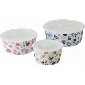 夏の贈り物お中元 高気密レンジパック3P ミーサ パックS（直径9.8×5.7cm・260ml）・パックM（直径12.8×5.5cm・430ml）・パックL（直径15.4×5.8cm・680ml）×各