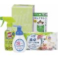夏の贈り物お中元 NEW清潔習慣クリーンセット 花王食卓クイックルスプレー（300ml）・アクア泡ハンドソープ（中国）（250ml）・クリンクル食卓テーブル用シート（30枚入）・ライオンキレイキレイお