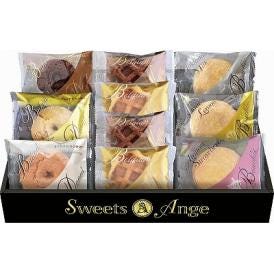 夏の贈り物お中元 美食スイーツタイム スイーツアンジュ ベルギーワッフル（プレーン・ショコラ）×各2、ベイクドドーナツ（プレーン・ショコラ・ストロベリー）・ブッセ（北海道ミルク・瀬戸内レモン・あまおう