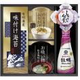 春の贈り物 キッコーマン&和風詰合せ キッコーマン牡蠣だししょうゆ（200ml）・島の香しそのり佃煮（80g）・のり玉子ふりかけ（4.5g×2袋）・永谷園お吸いもの松茸風味（2.3g×4袋）・有