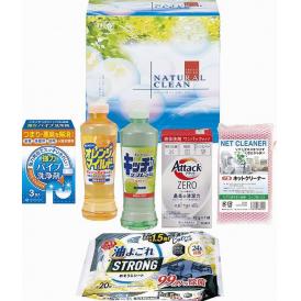 春の贈り物 ギフト・ナチュラルクリーン キッチンリフレッシュコンパクト・オレンジマイルドコンパクト（各270ml）・花王アタックZEROワンパック（10g×7袋）・パイプ洗浄剤（3包）・クリンク