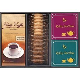 夏の贈り物お中元 コーヒー・紅茶＆クッキーセット ティーブレイクアソート クッキー（フルーツ・ディアマン）×各7、モンカフェドリップコーヒー（スペシャルブレンド）（4袋）・ティーバッグ（ダージリン・セ