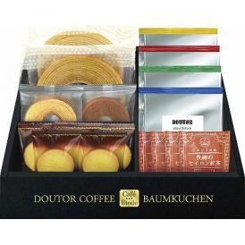 夏の贈り物お中元 ドトールコーヒー＆バウムクーヘンセット Cafe Etoile プレーンクッキー×5、セイロン紅茶ティーバッグ×4、ミルクバウムクーヘン×2、ドトールドリップコーヒー（深煎りブレンド