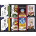 夏の贈り物お中元 日清オイリオ＆白子のり食卓詰合せ 白子だし塩のり（8切5枚）×2、日清キャノーラ油（400g）・わかめスープ（5.3ｇ×2袋）・鮭茶漬け（4.7g×2袋）・のり玉子ふりかけ（4.5g