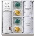 夏の贈り物お中元 バスエッセンスセット CLA SHU SHU バスエッセンス（ウッド・グレープフルーツ）（各8g）・マイクロファイバークロス（中国）（25×25cm）×各2、今治ウォッシュタオル（2