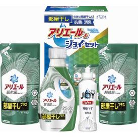 夏の贈り物お中元 アリエール部屋干し＆ジョイセット ギフト工房 P&Gアリエールジェル部屋干しプラス詰替用（380g）×2、P&Gアリエールジェル部屋干しプラス（690g）・P&G除菌ジョイ（170m