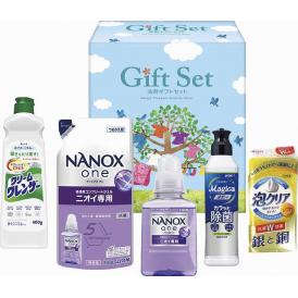 夏の贈り物お中元 ナノ洗浄洗剤ギフト クリームクレンザー（400g）・ライオンナノックスone（380g）・ライオンナノックスone詰替用（280g）・ライオンチャーミーマジカ速乾＋（プラス）（220
