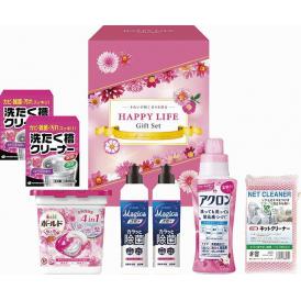 夏の贈り物お中元 ハッピーライフギフト ライオンチャーミーマジカ速乾＋（プラス）カラッと除菌 ホワイトローズの香り（220ml）・洗濯槽クリーナーローズの香り（50g×2包入）×各2、P&Gボールドジ
