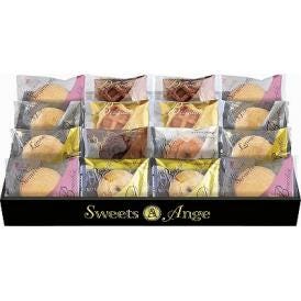 夏の贈り物お中元 美食スイーツタイム スイーツアンジュ ブッセ（あまおう苺）×4、ベルギーワッフル（プレーン・ショコラ）・ベイクドドーナツ（プレーン）・ブッセ（北海道ミルク・瀬戸内レモン）×各2、ベイ