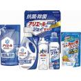 夏の贈り物お中元 抗菌除菌・アリエール＆ジョイセット ギフト工房 P&Gアリエールジェル（720g）・P&Gアリエールジェル詰替用（405g）・抗菌消臭ソフターEX・液体洗たく槽クリーナー（各350g