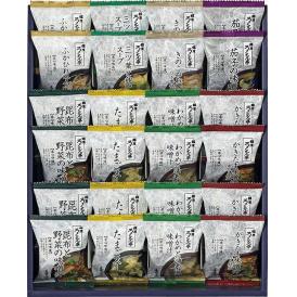 夏の贈り物お中元 道場六三郎 フリーズドライ ギフト ろくさん亭 かきたま味噌汁赤だし仕立・たまごスープ・わかめと油あげの味噌汁・昆布と野菜の味噌汁×各4、ふかひれスープ・三ツ葉と卵のスープ・きのこの