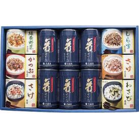 夏の贈り物お中元 卓上のり・ふりかけ・お茶漬詰合せ 大森屋 有明海産味付のり（10切32枚）×6、さけ茶漬（6.4g×6袋）・わさび茶漬（5.6g×6袋）・緑黄野菜ふりかけ・かつおふりかけ・さけふりか