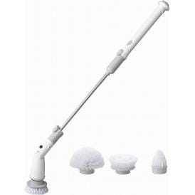 夏の贈り物お中元 充電式ロングポリッシャー（角度付） エレット 直径9.1×112.5cm（ハンディタイプ：全長65.5cm） ★大円ブラシ・デッキブラシ・コーナーブラシ・充電用コード付　★コードの長