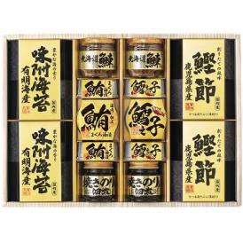 夏の贈り物お中元 美味之誉 詰合せ まぐろ油漬け・鱈之子味付け（固形量45g）（各70g）×各3、焼きのり入佃煮（85g）・北海道産鰊フレーク（50g）・有明海産味附海苔（8切10枚入）・鹿児島県産鰹