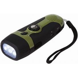 夏の贈り物お中元 ダイナモ多機能ラジオライト 5.5×15×4cm ★電源：USB充電または手動蓄電　★充電コード付
