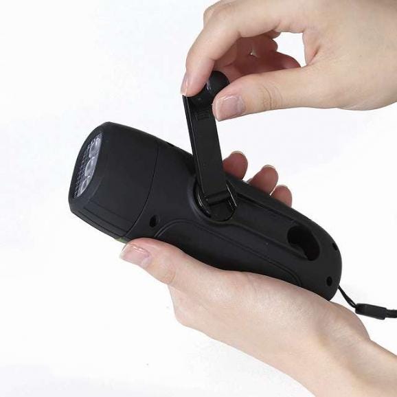 夏の贈り物お中元 ダイナモ多機能ラジオライト 5.5×15×4cm ★電源：USB充電または手動蓄電　★充電コード付02