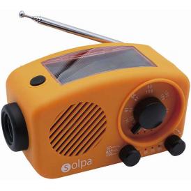 夏の贈り物お中元 手回し/ソーラー蓄電ラジオ「チャージオ・ミニ」 Solpa 11.7×6.7×6.7cm ★電源：USB充電・手回し充電またはソーラー充電