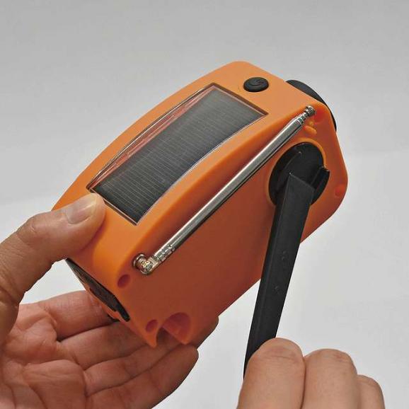 夏の贈り物お中元 手回し/ソーラー蓄電ラジオ「チャージオ・ミニ」 Solpa 11.7×6.7×6.7cm ★電源：USB充電・手回し充電またはソーラー充電02