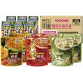 夏の贈り物お中元 野菜の保存食セット カゴメ 野菜一日これ一本長期保存用（190g）×6、野菜たっぷり（トマトのスープ・かぼちゃのスープ・豆のスープ）（各160g）×各2