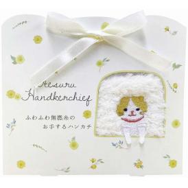 夏の贈り物お中元 お手するハンカチ（猫） スコティッシュ 23×23cm