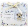 夏の贈り物お中元 お手するハンカチ（犬） パグ 23×23cm