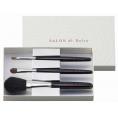 夏の贈り物お中元 熊野 侑昂堂の化粧筆セット SALON de Dolce フェイスブラシ（16cm）・シャドウブラシ（15cm）・リップブラシ（14.7cm）×各1
