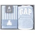 夏の贈り物お中元 ウォッシュタオル&スタイ baby GAP ブルー ウォッシュタオル：25×25cm、スタイ：20×31.5cm
