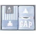 春の贈り物 ベビーフェイスタオル&ミニハンカチ&スタイ baby GAP ブルー ベビーフェイスタオル：25×60cm、ミニハンカチ：20×20cm、スタイ：20×31.5cm