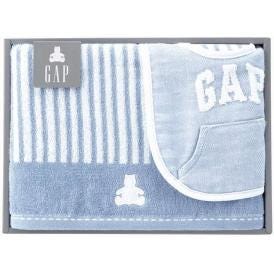 夏の贈り物お中元 ミニバスタオル&スタイ baby GAP ブルー ミニバスタオル：45×90cm、スタイ：20×31.5cm
