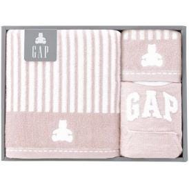 夏の贈り物お中元 ミニバスタオル&ウォッシュタオル&スタイ baby GAP ピンク ミニバスタオル：45×90cm、ウォッシュタオル：25×25cm、スタイ：20×31.5cm