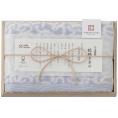 春の贈り物 フェイスタオル（木箱入） 今治謹製 ブルー 33.5×75cm